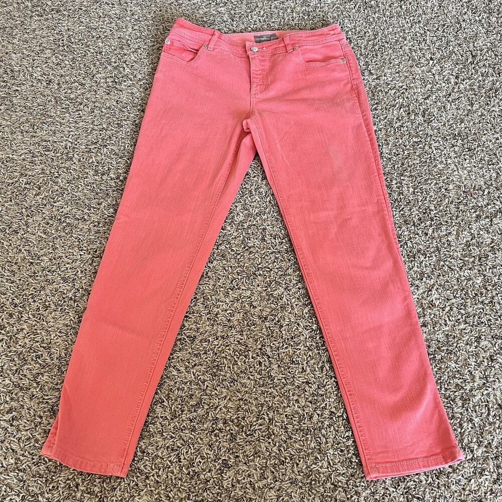 CHICO'S SO SLIMMING PANTS SIZE 1 M Red Slimming